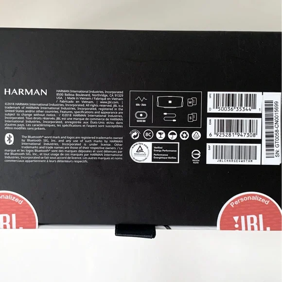 JBL Charge 4 Bluetooth Waterproof Speaker in White - New in Box - Picture 5 of 9